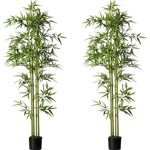 Livsip 2 Piece Artificial Bamboo Tree 180cm Faux Potted Plant