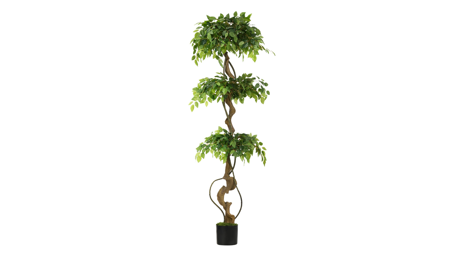 Livsip 180cm Artificial Ficus Tree Large Twisted Ficus Faux Potted Plant