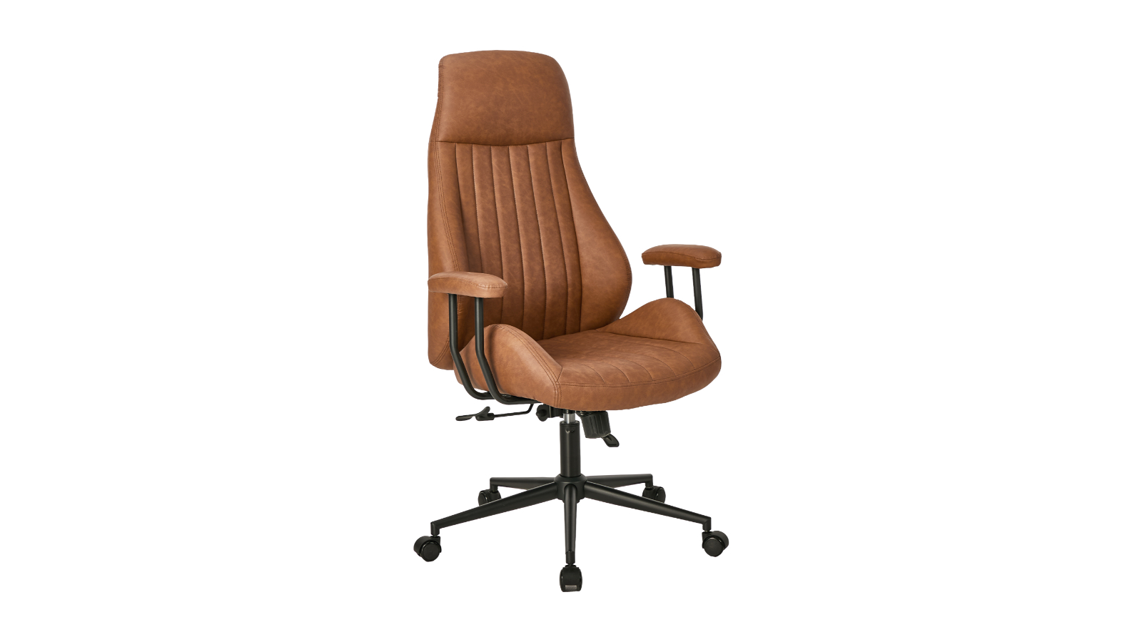 Oikiture High Back Swivel Office Chair - Brown