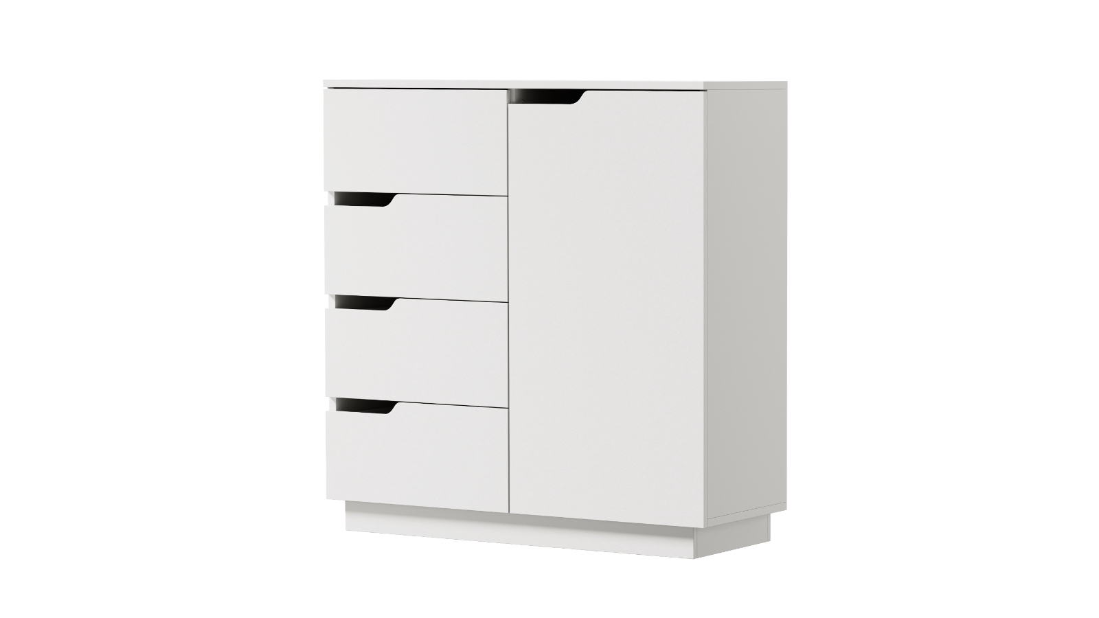 Oikiture 4-Drawer Storage Cabinet - White