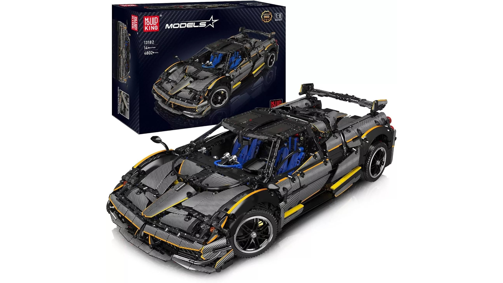 Mould King 4802 Piece 1:8 Scale Supercar Toy Clamping Building Block