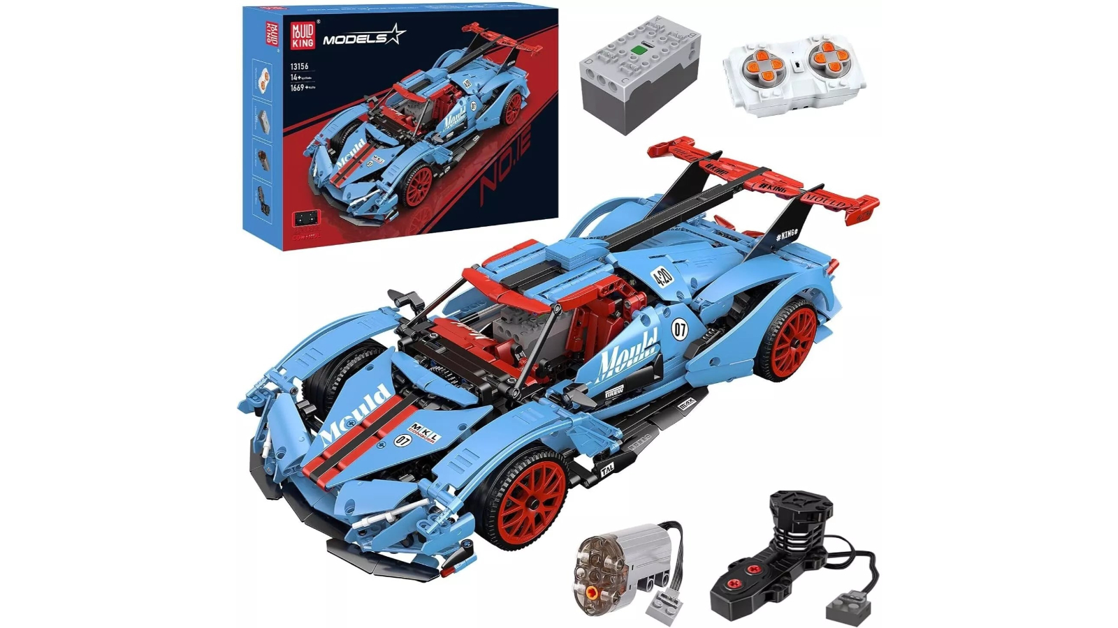 Mould King 1169 Piece Racing Car Building Block
