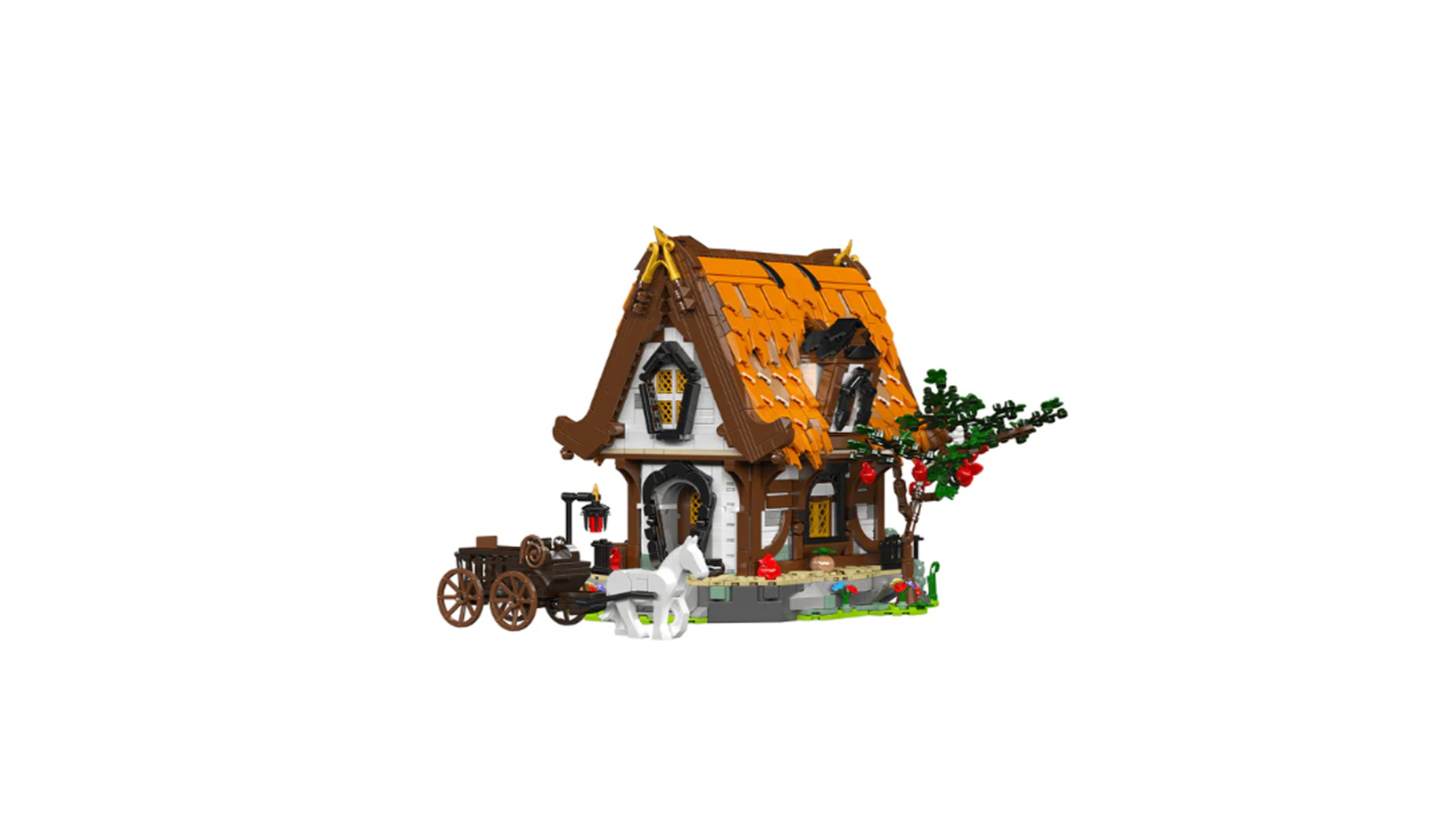 Mould King 2192 Piece Mid Age World Log Cabin Building Block