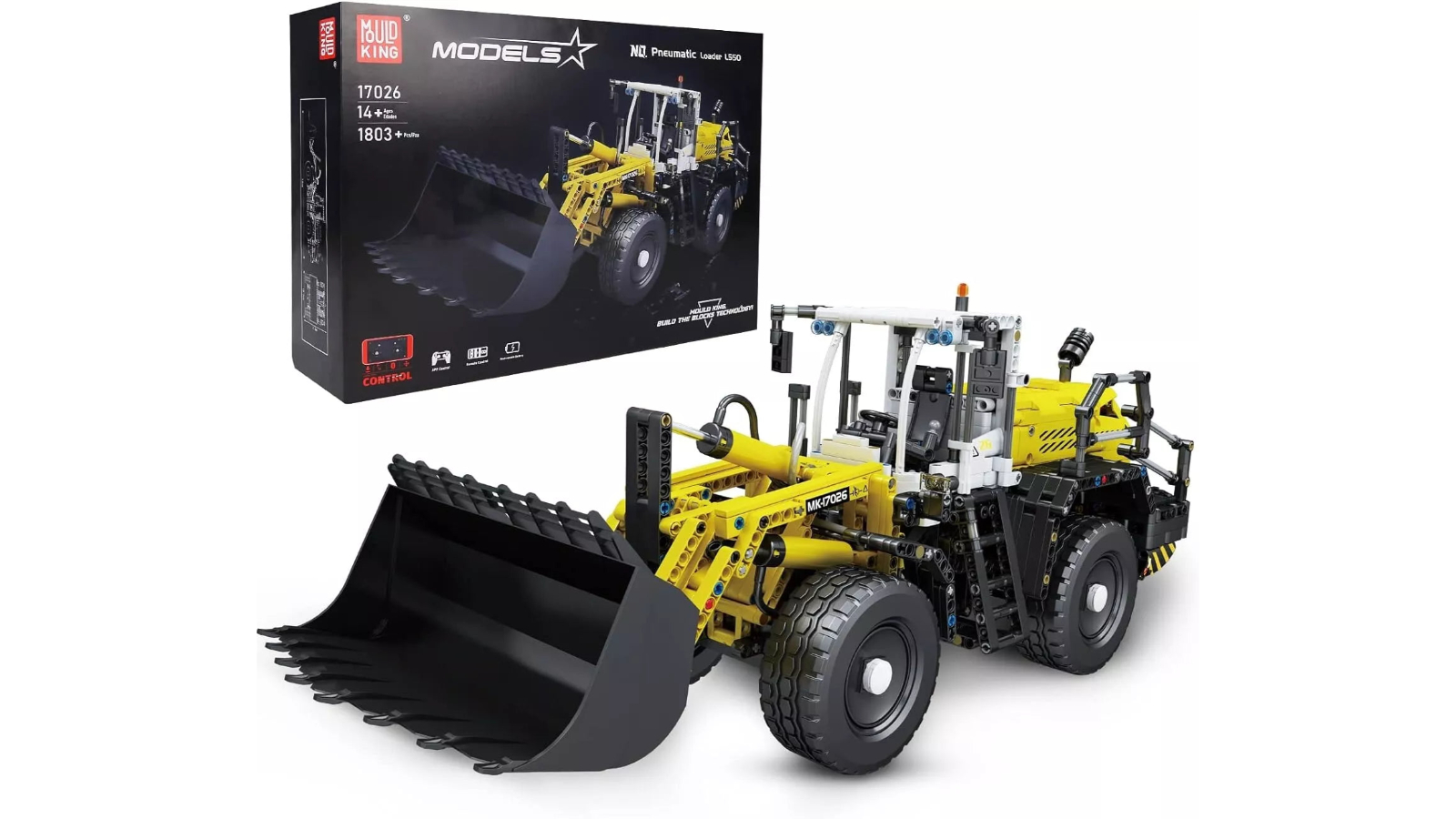 Mould King 1803 Piece Pneumatic Loader Building Model with Motor/App Remote