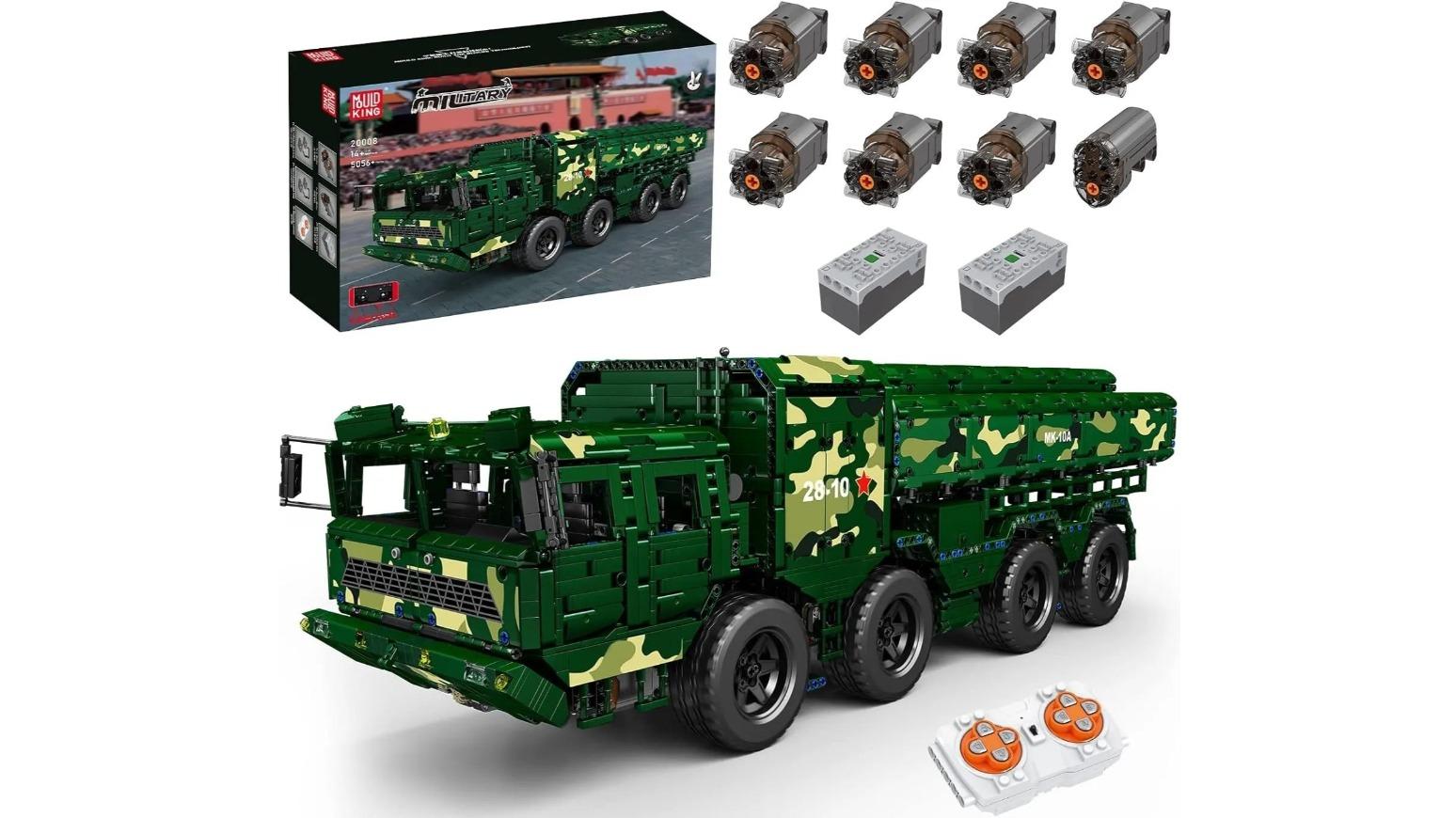 Mould King CJ-10 Military Cruise Missile Truck Building Mechanical Remote