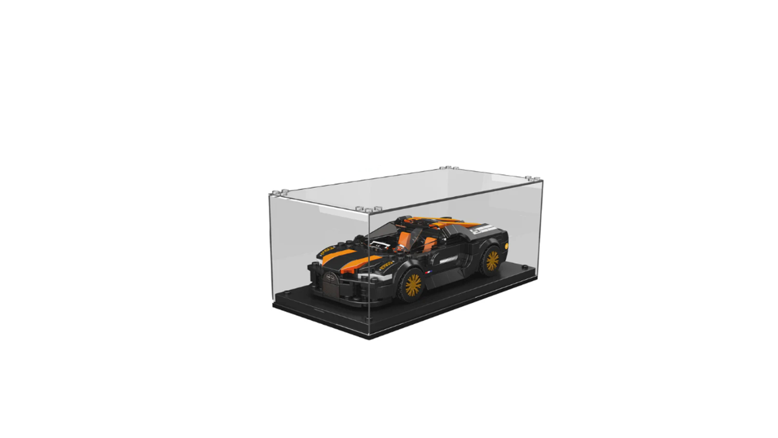 Mould King 386 Piece Speed Champion 27055 Chiron Car with Acrylic Display Case
