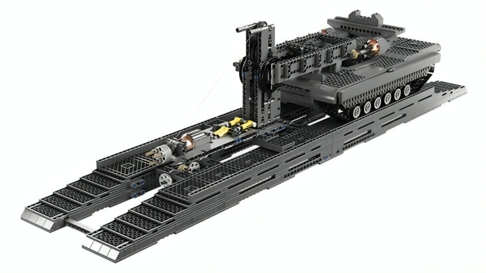 Mould King 1759 Piece Bridge Laying Vehicle with Motor