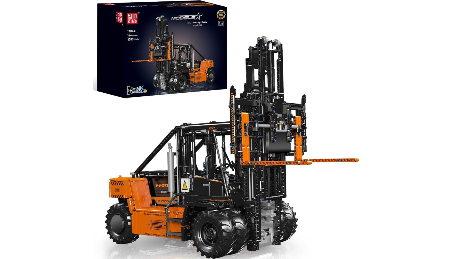 Mould King 4579 Piece Orange Heavy Stacker with Motor