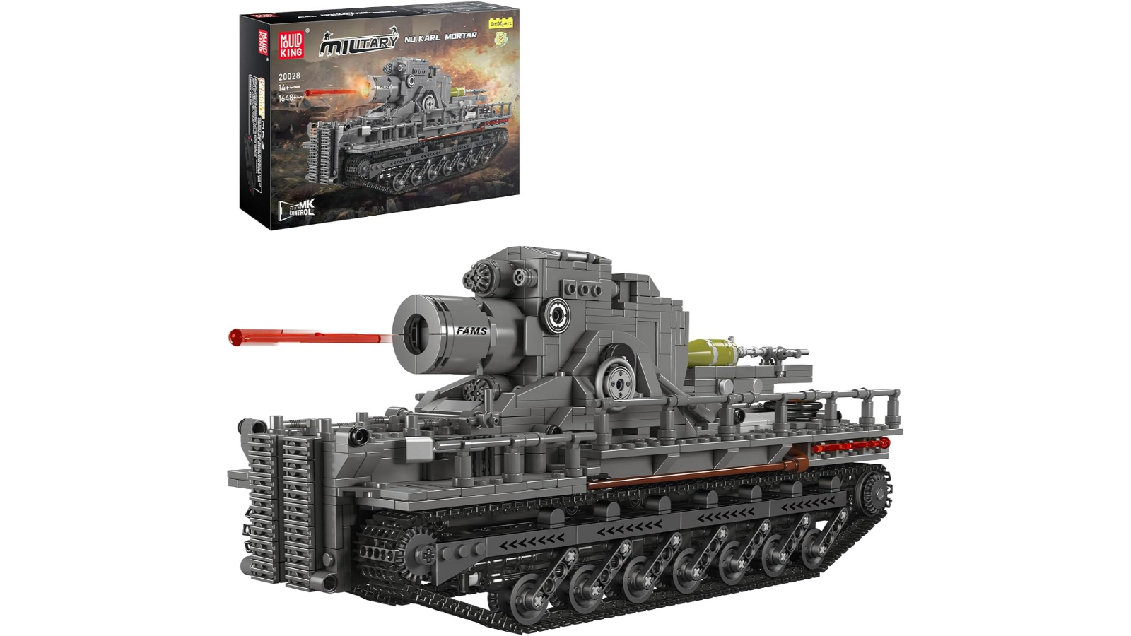 Mould King 1648 Piece Karl Mortar with Motor