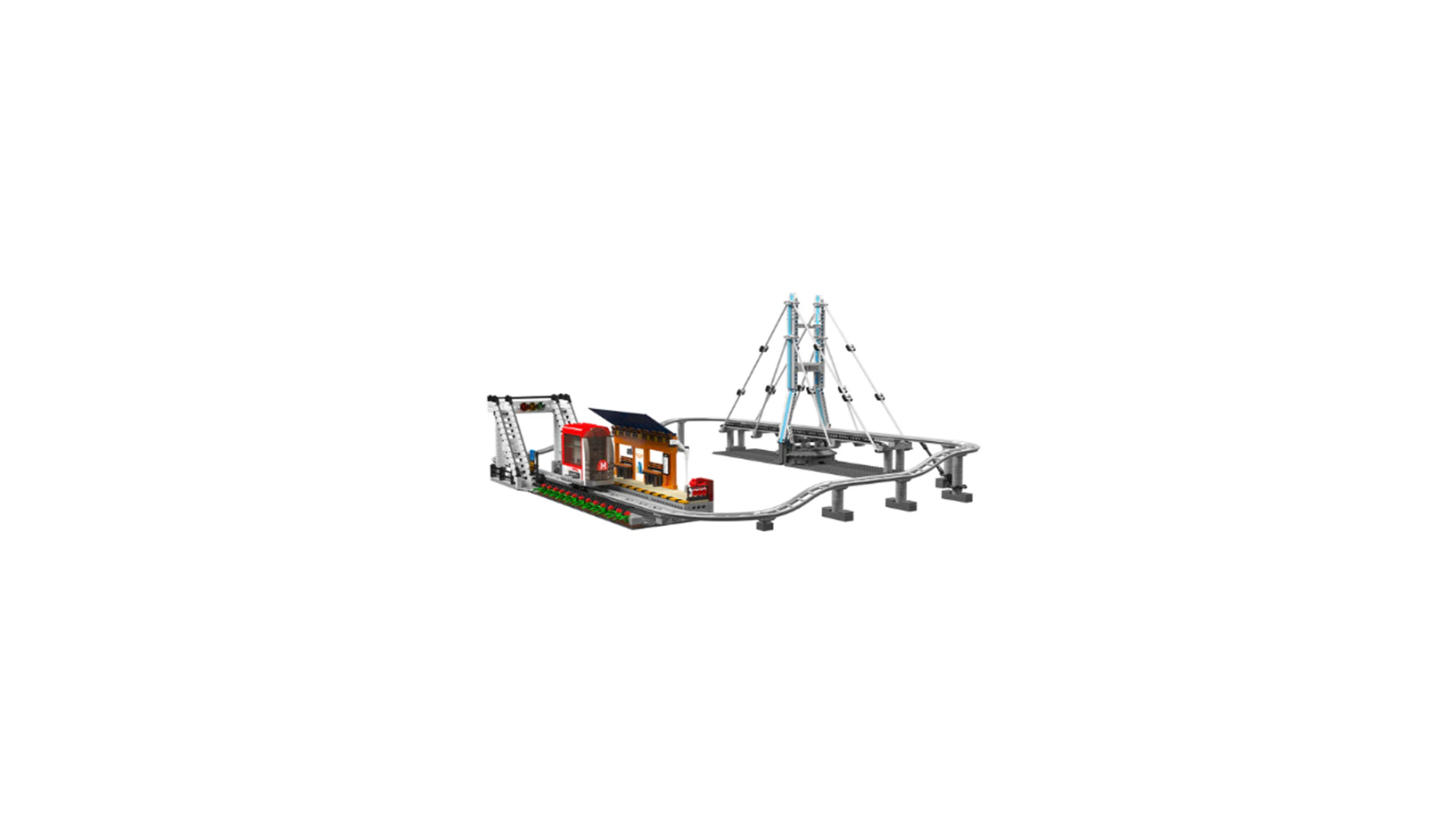 Mould King 1488 Piece Urban Railcar with Motor