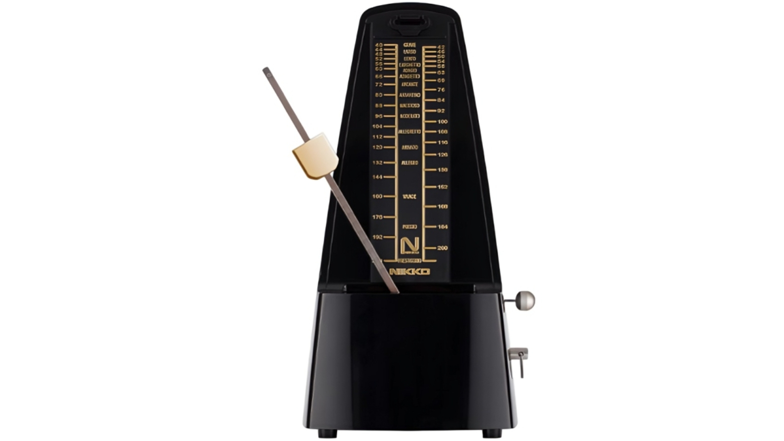 Nikko Mechanical Metronome Beat Tempo for Piano/Guitar/Violin - Black