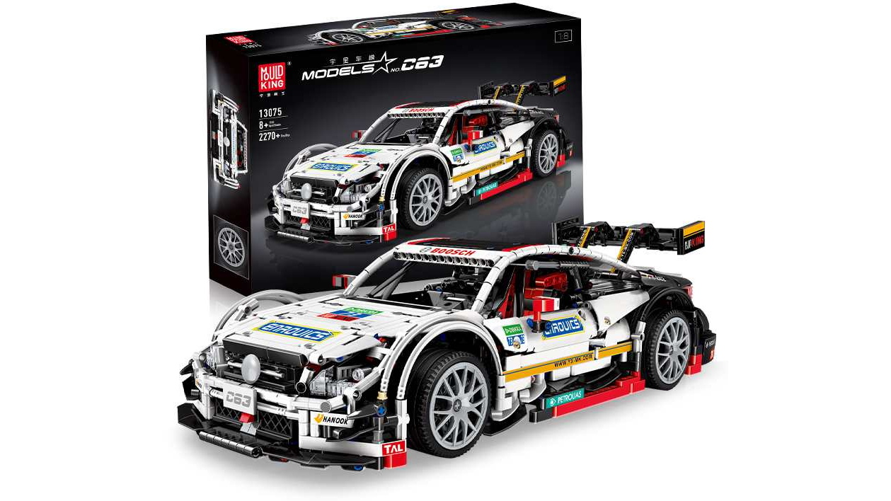 Mould King 13075 White Mercedes-Benz AMG C63 DTM 2270 Piece Building Kit