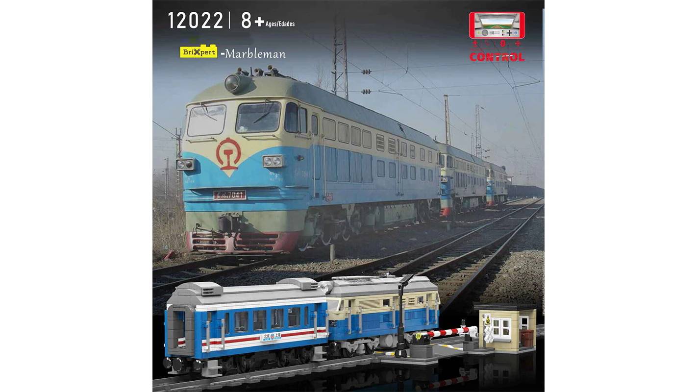 Mould King 12022 World Railway DF4B Diesel Locomotive Train 1212 Piece Building Kit