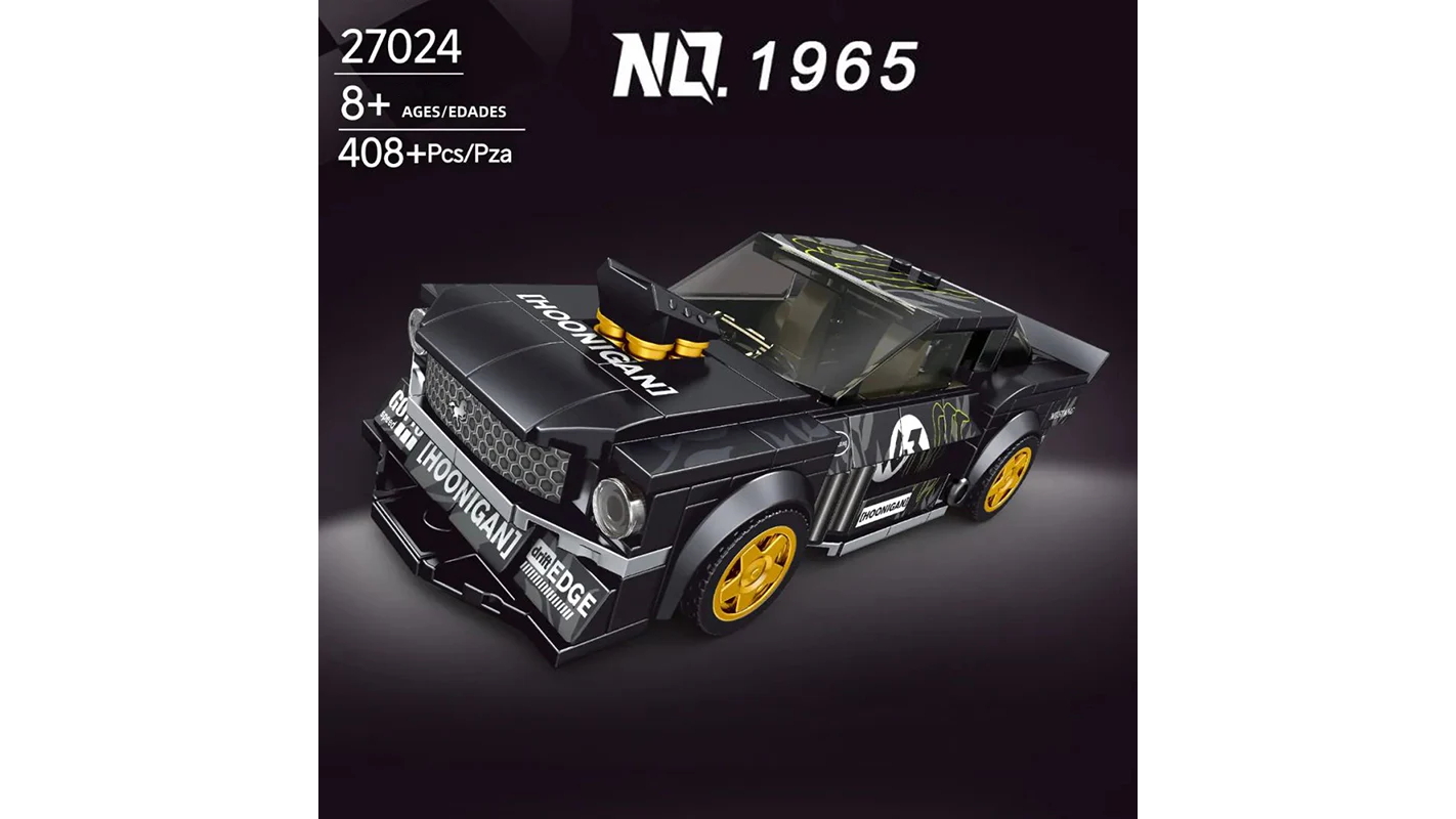 Mould King 27024 Speed Champions 1965 Mustang Racers Car 408 Piece Building Kit