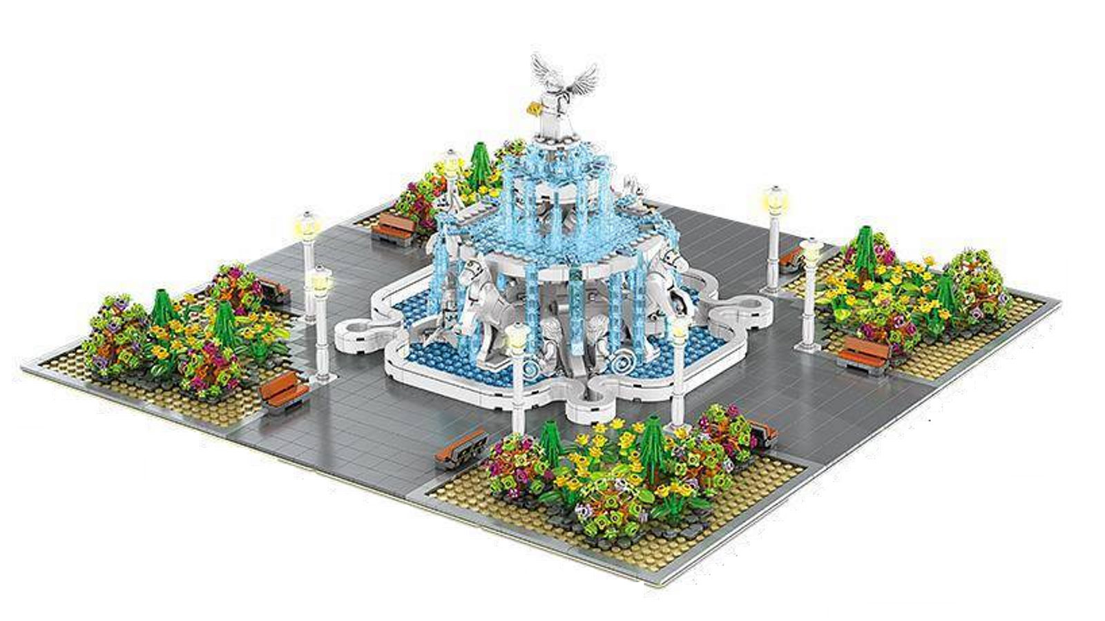 Mould King 2960 Piece Aovatown Angel Square with Light