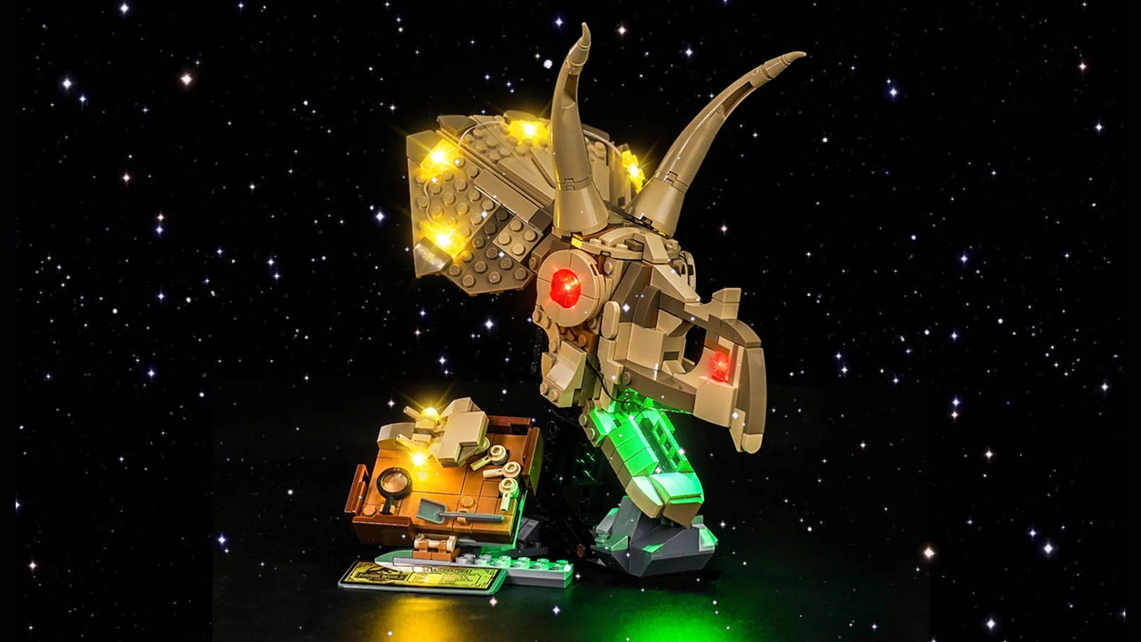 Brick Shine Classic Version Light Kit for LEGO Dinosaur Fossils Triceratops Skull 76969