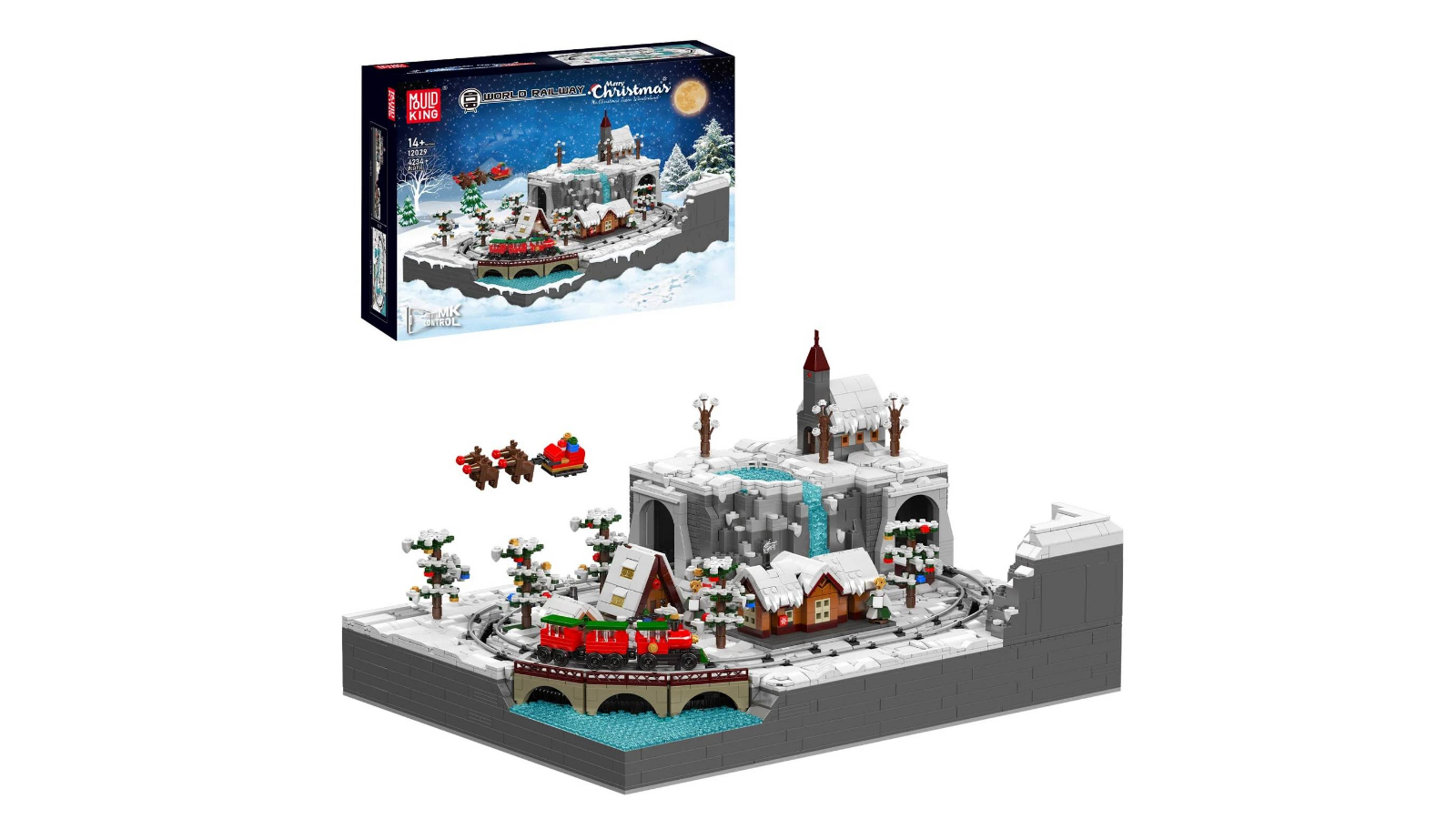Mould King 4232 Piece Christmas Train Wonderland Building Set