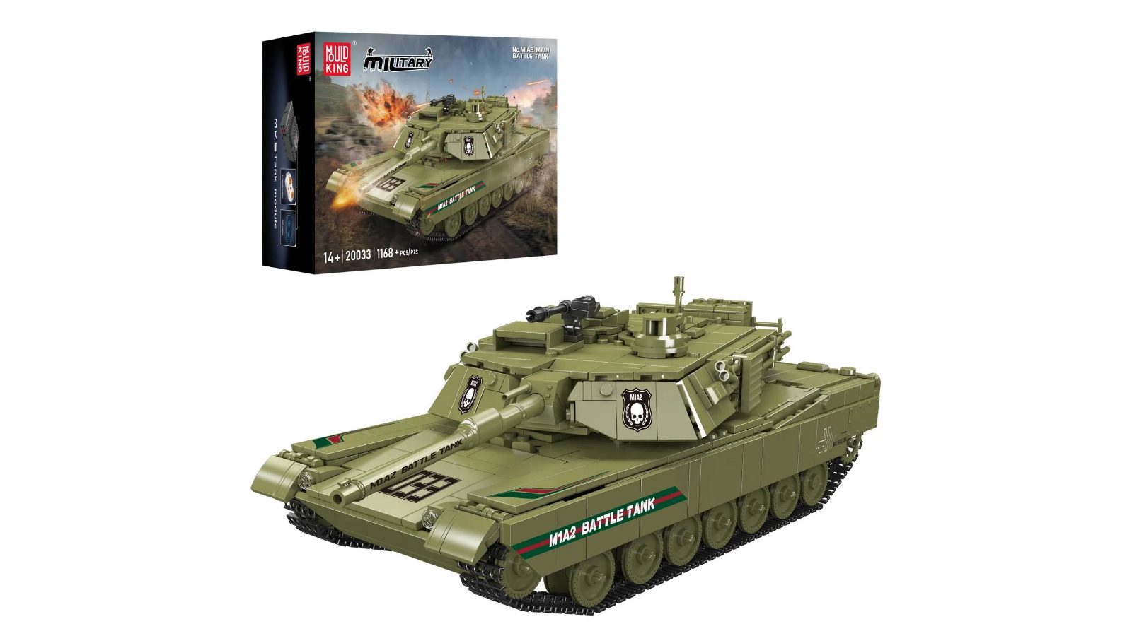 Mould King 1168 Piece MIA2 Main Battle Tank Building Set