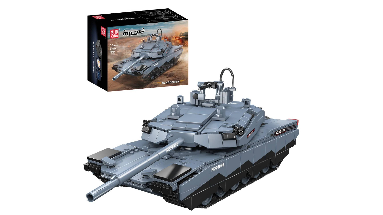 Mould King 1192 Piece Abrams X Tank Model Building Set
