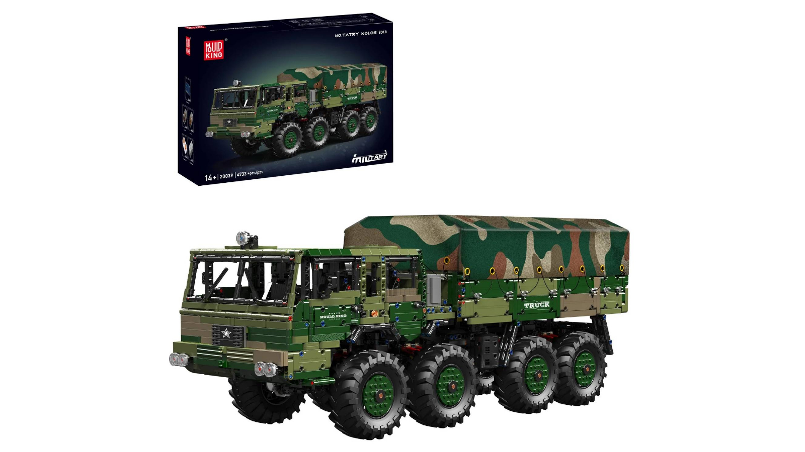 Mould King 4733 Piece Remote Control KOLOS 8X8 Truck Building Set