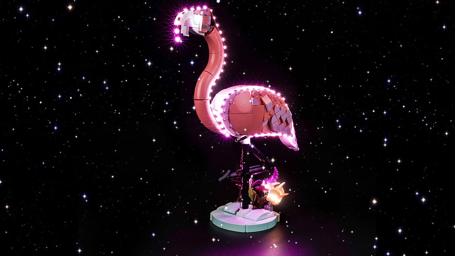 Brick Shine Classic Version Light Kit for LEGO Wild Animals Pink Flamingo 31170