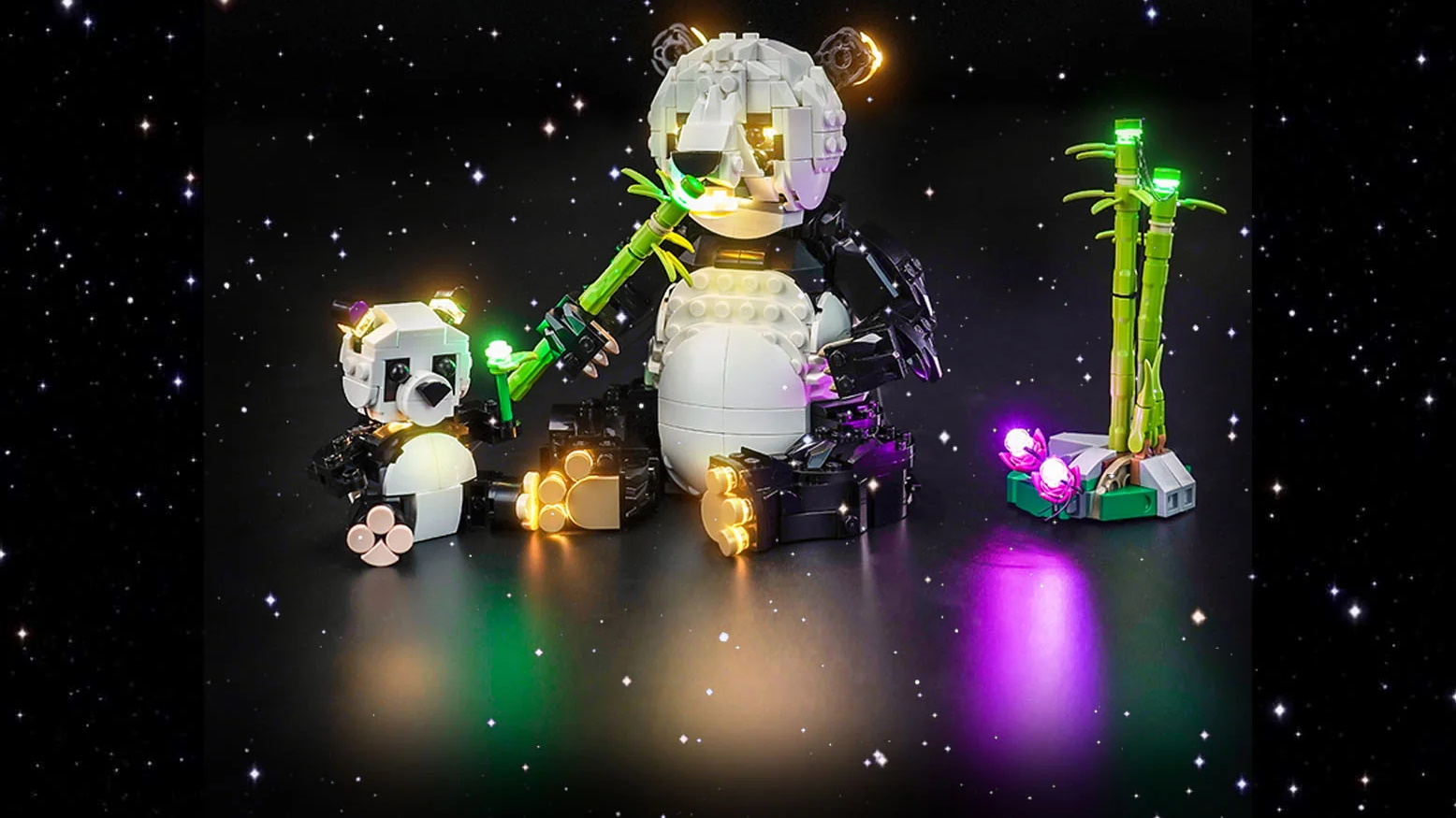 Brick Shine Classic Version Light Kit for LEGO Wild Animals Panda Family 31165