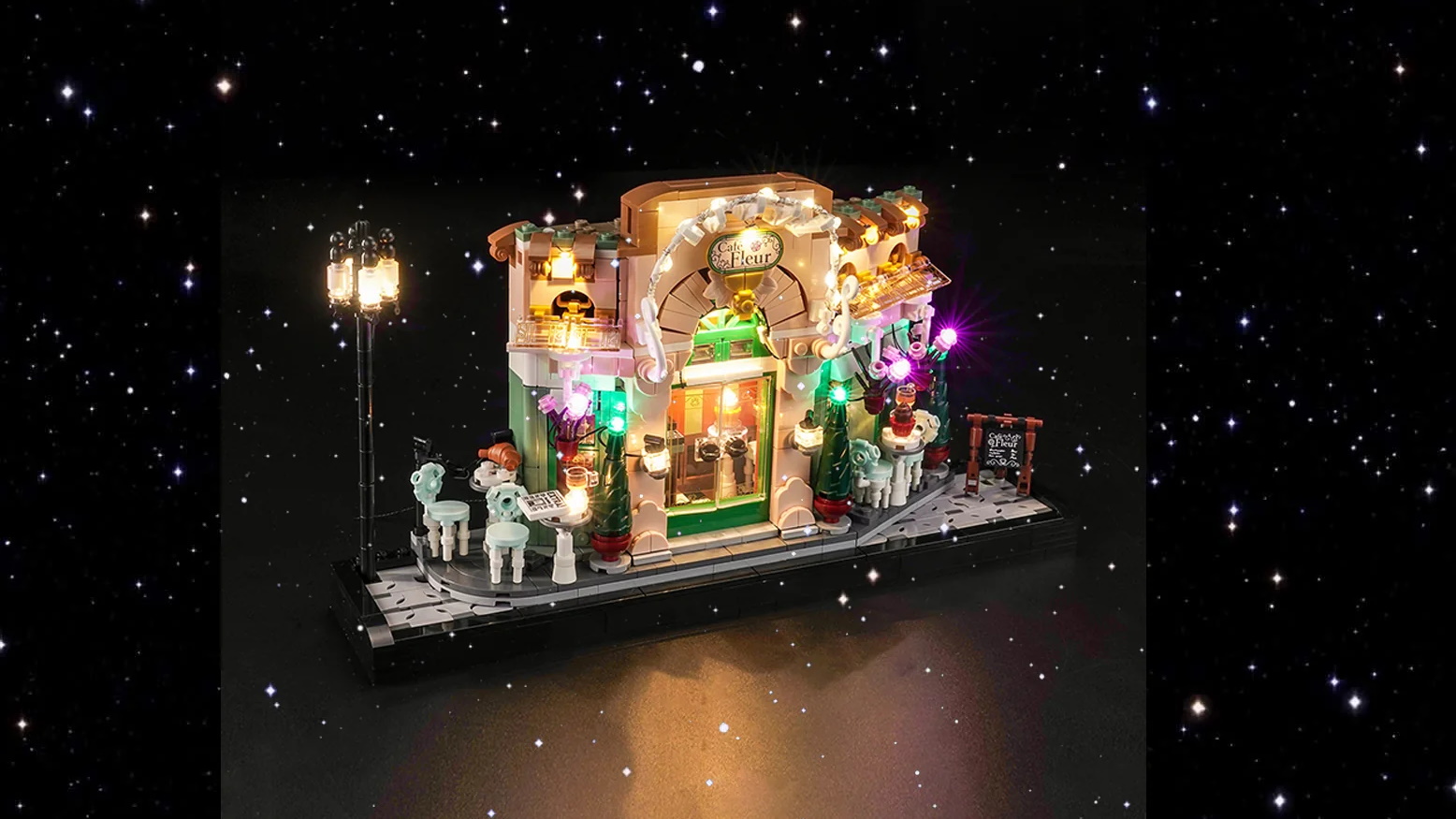 Brick Shine Classic Version Light Kit for LEGO French Cafe 10362