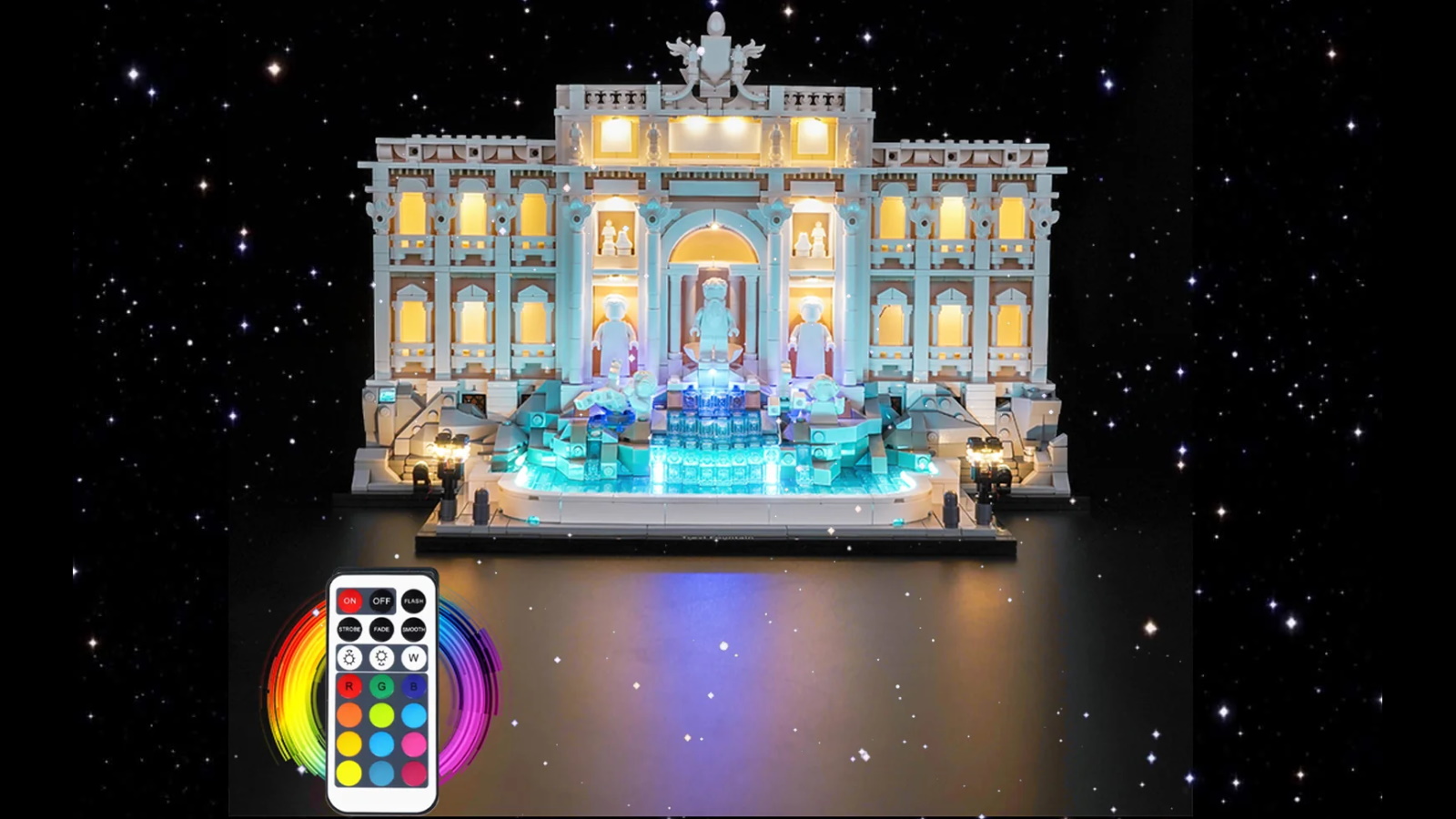 Brick Shine Remote Version Light Kit for LEGO Trevi Fountain 21062