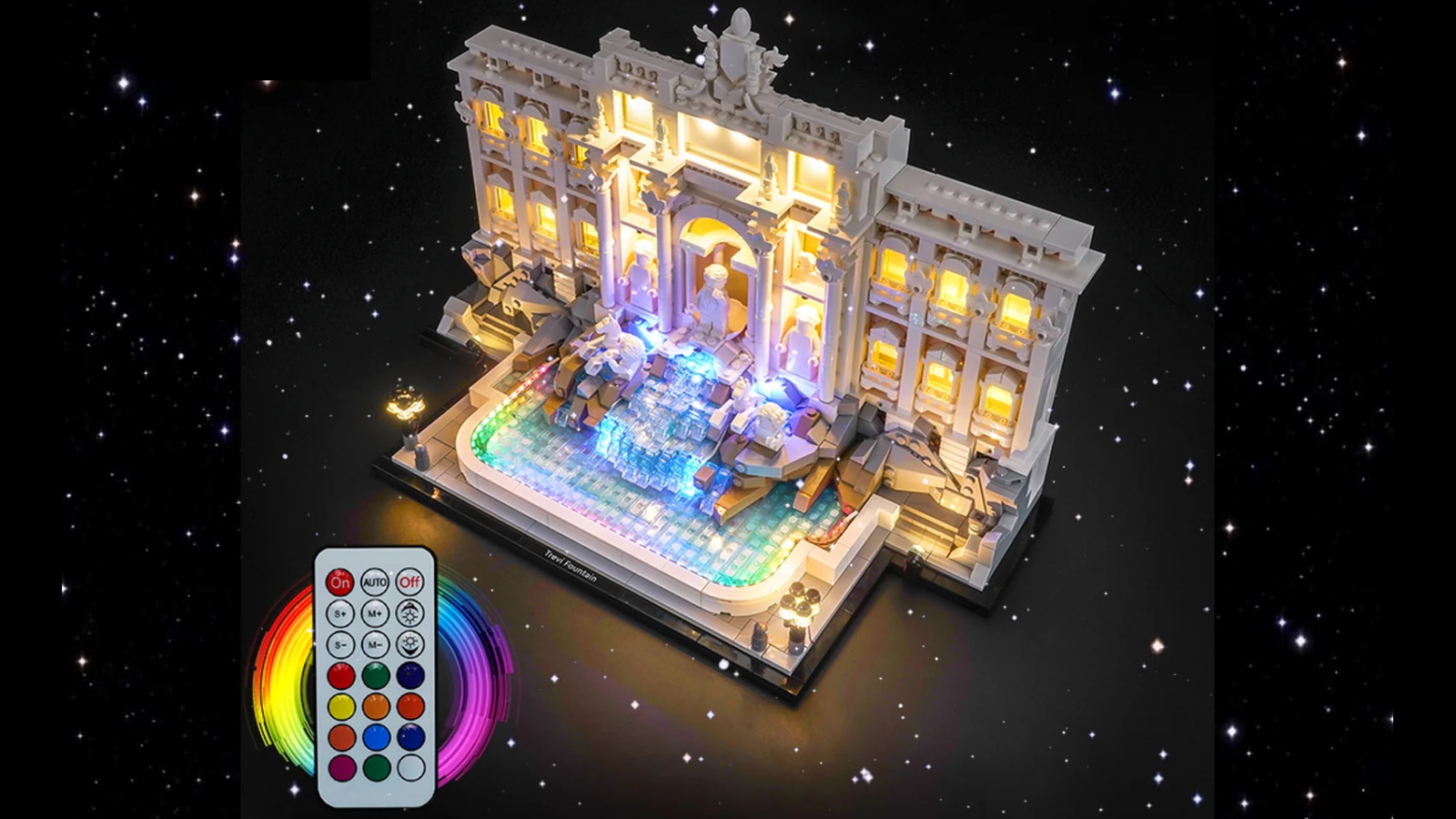 Brick Shine RGB Remote Version Light Kit for LEGO Trevi Fountain 21062