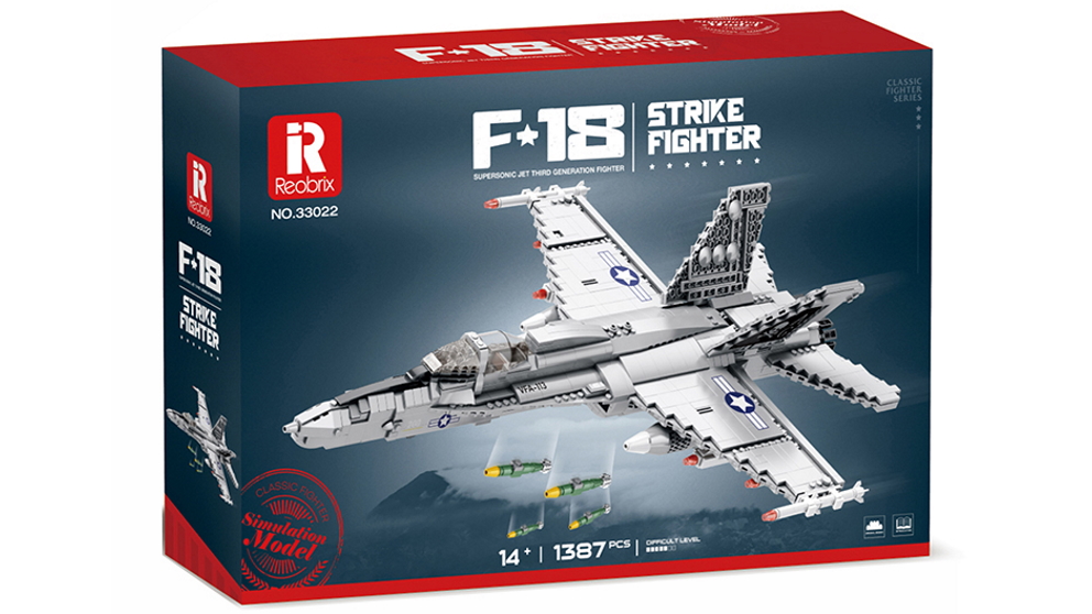 Reobrix 33022 F18 Hornet Strike Fighter Building Set
