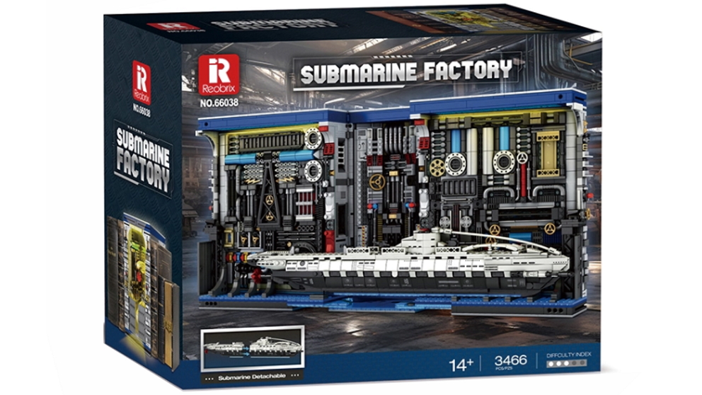 Reobrix 66038 Submarine Factory Building Set