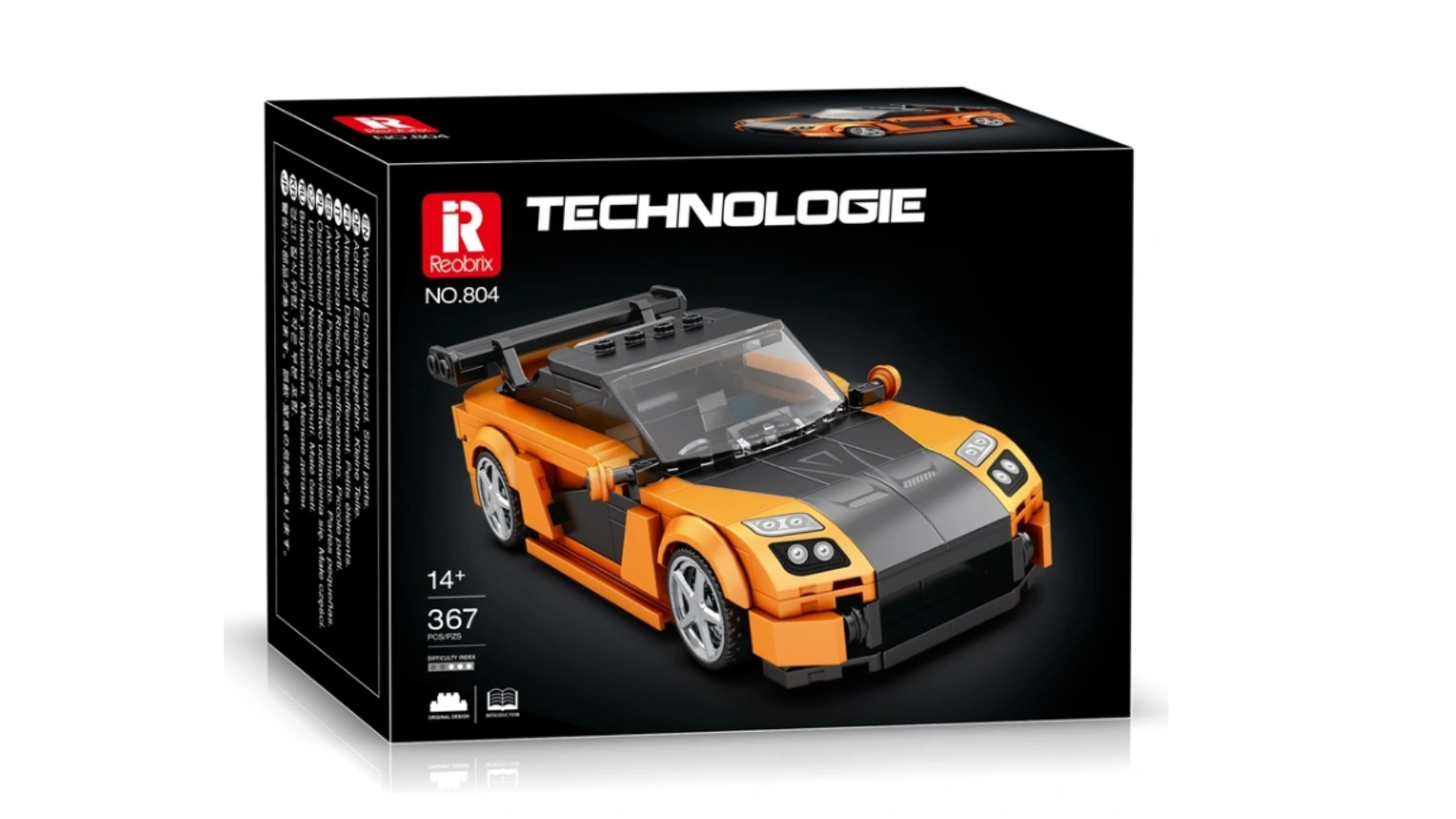 Reobrix MAZDA RX-7 Building Set - Yellow