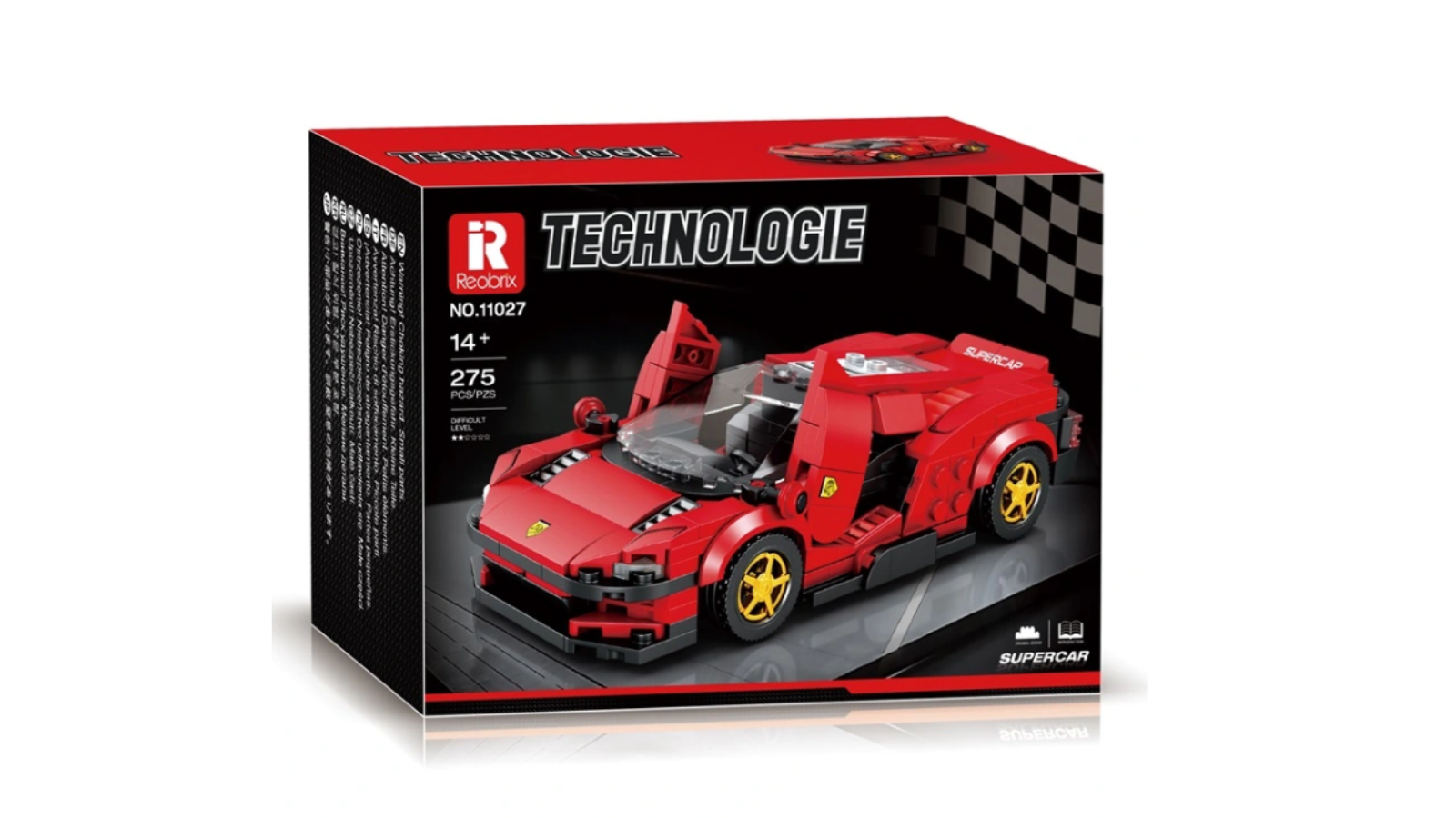 Reobrix Ferrari Daytona SP3 Building Set - Red