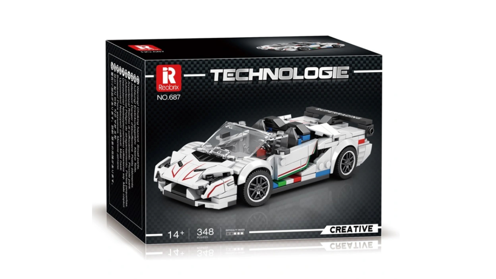 Reobrix Lamborghini Aventador SVJ Building Set