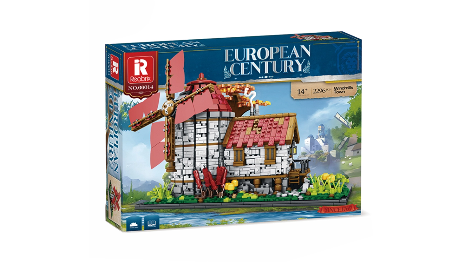 Reobrix European Century Windmills Town Building Set