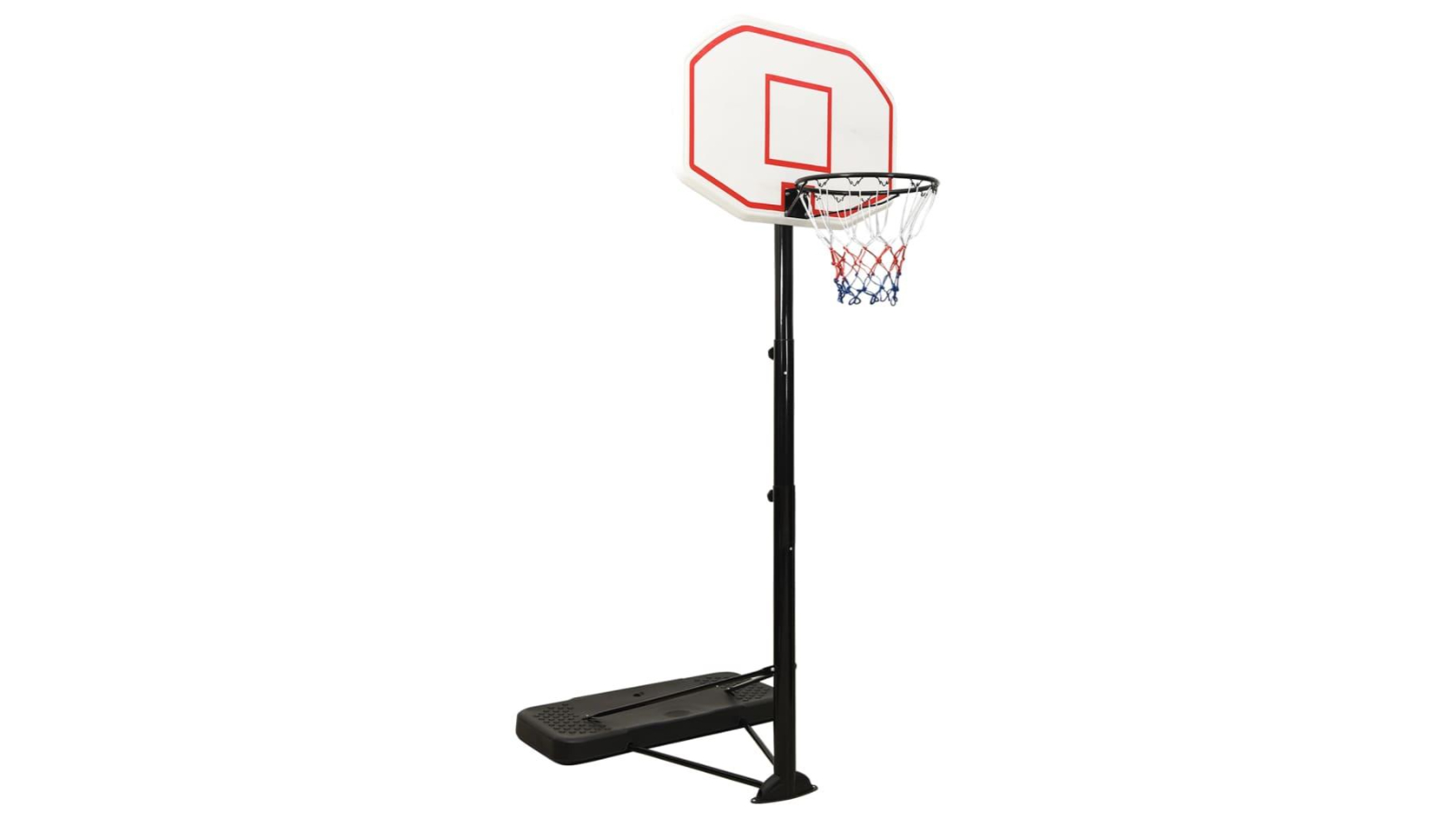 vidaXL 258-363cm Polyethene Basketball Stand - White