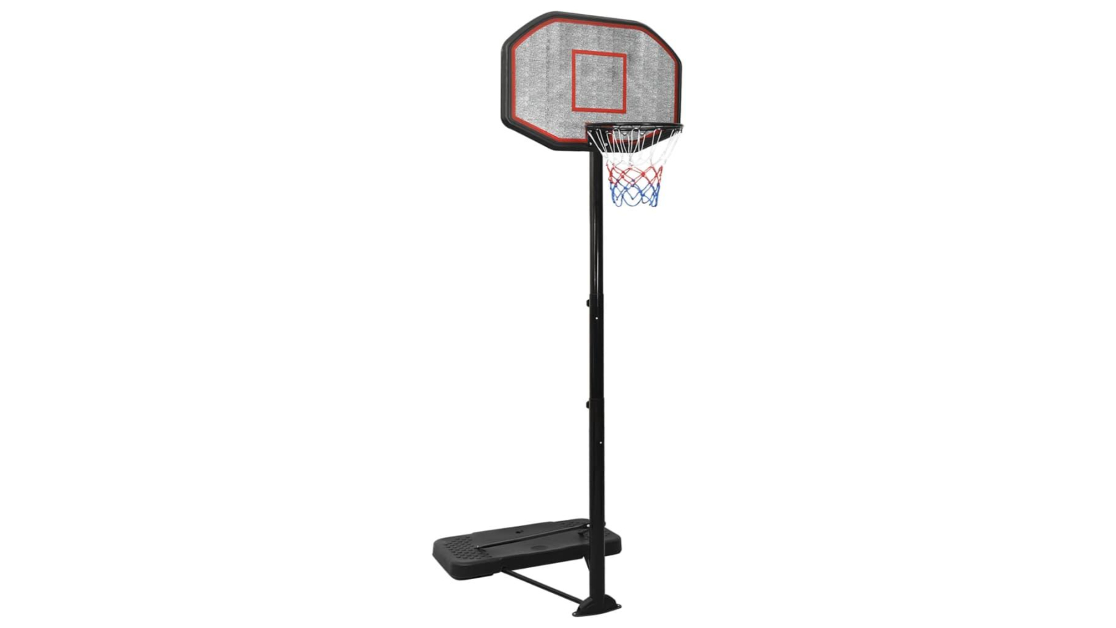 vidaXL 258-363cm Polyethene Basketball Stand - Black