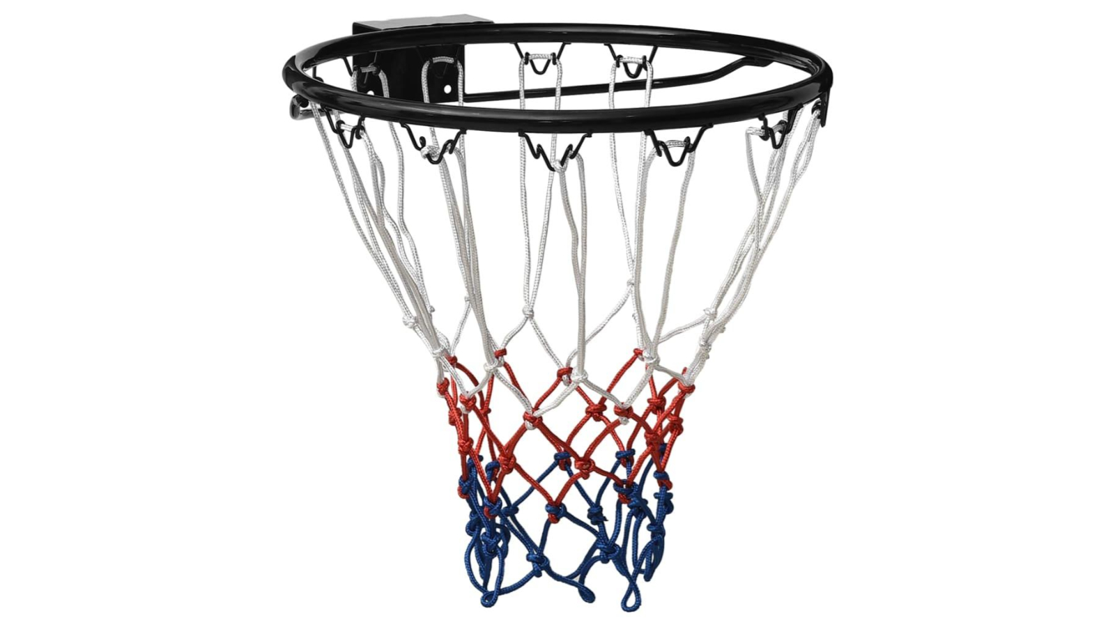 vidaXL Black Steel Basketball Ring - 39cm