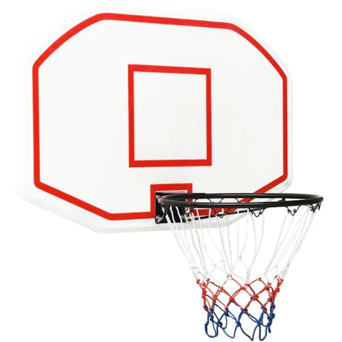 vidaXL White Polyethene Basketball Backboard - 109 x 71 x 3cm