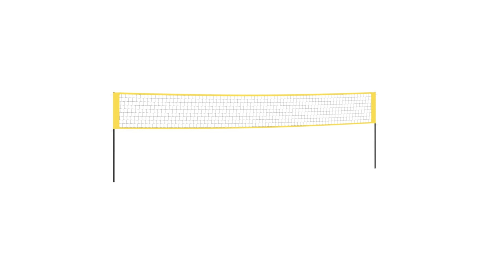 vidaXL PE Fabric 600 x 155cm Badminton Net - Yellow/Black