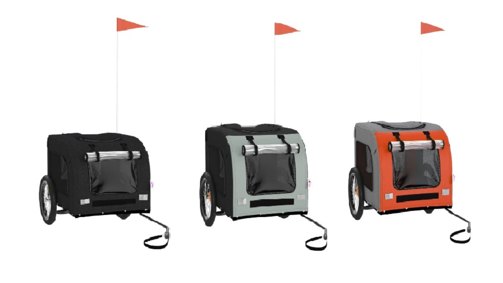 vidaXL Fabric and Iron Oxford Pet Trailer Bike - 125 x 64 x 66cm