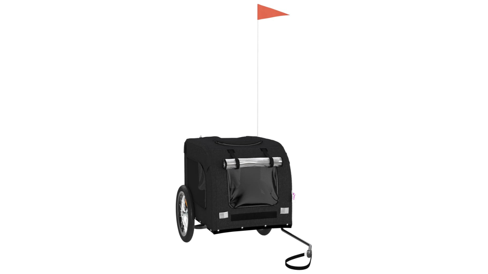 vidaXL Fabric and Iron Oxford 125 x 64 x 66cm Pet Trailer Bike - Black