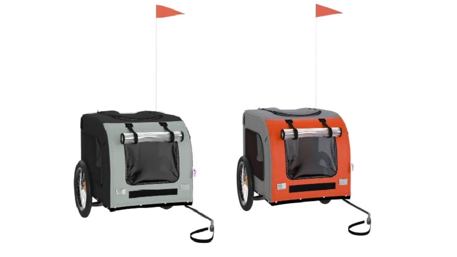 vidaXL Fabric and Iron Oxford Pet Trailer Bike - 63 x 121 x 65cm