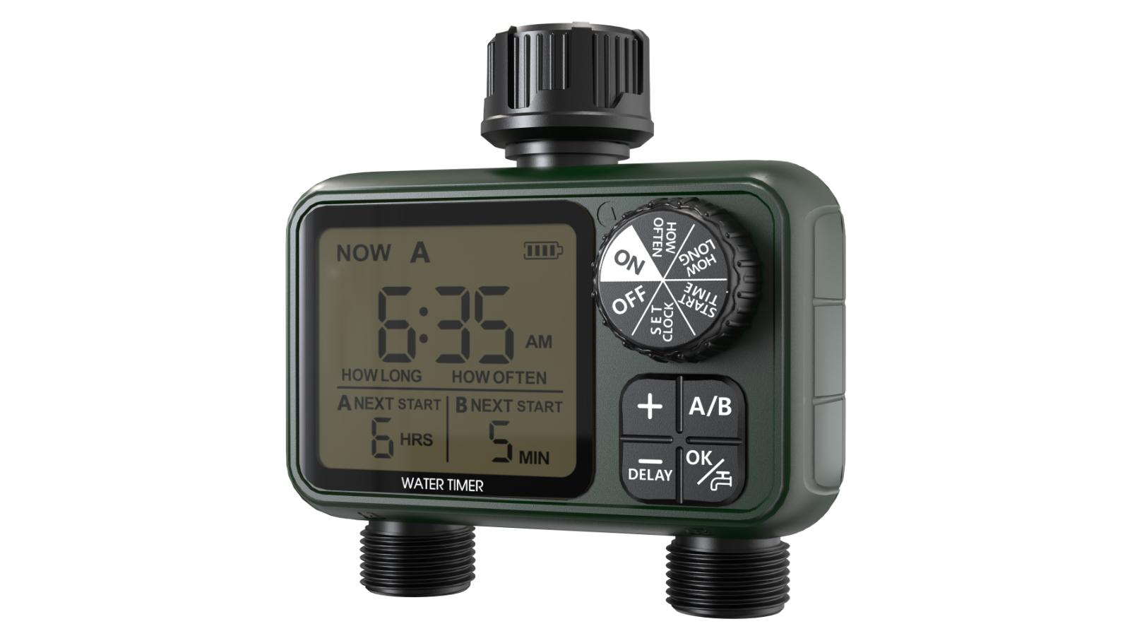 Advwin Smart Water Timer 2-Outlets Sprinkler Controller with Rain Delay