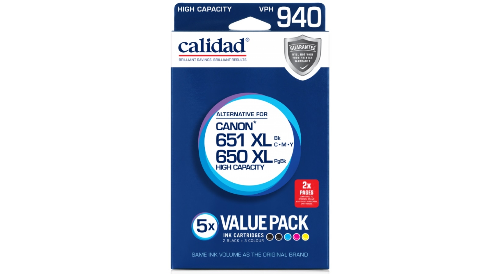 Calidad Canon 651XL/650XL 5Pack Ink Cartridge Harvey Norman