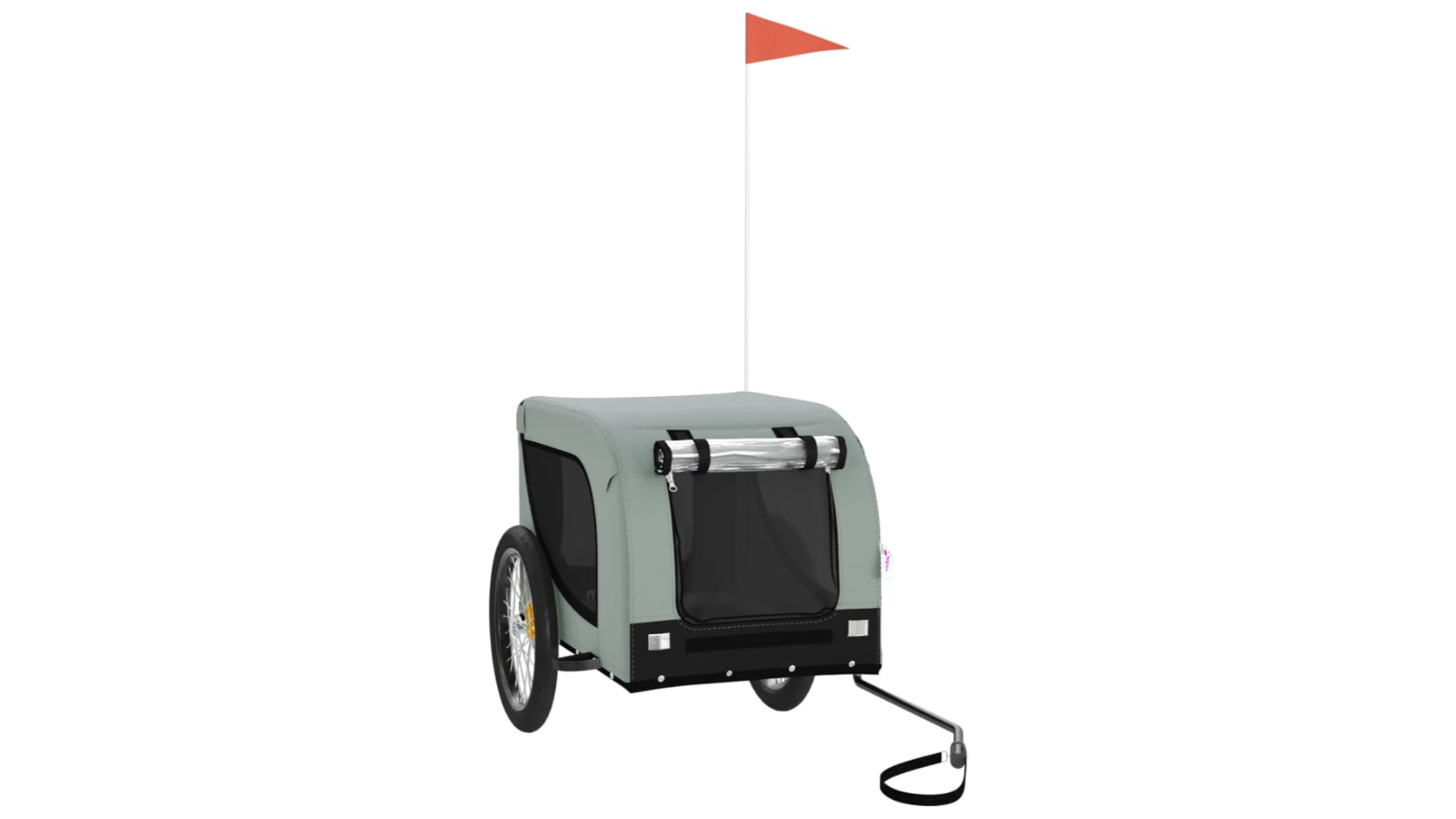 vidaXL Fabric and Iron Oxford 136 x 69 x 73.5cm Pet Trailer Bike - Grey/Black
