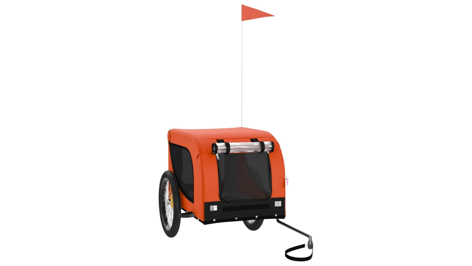 vidaXL Fabric and Iron Oxford 134 x 68 x 74cm Pet Trailer Bike - Orange/Black