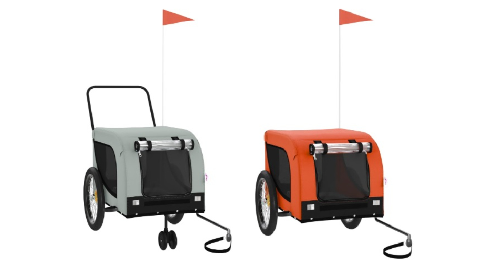 vidaXL Fabric and Iron Oxford Pet Trailer Bike - 134 x 68 x 74cm