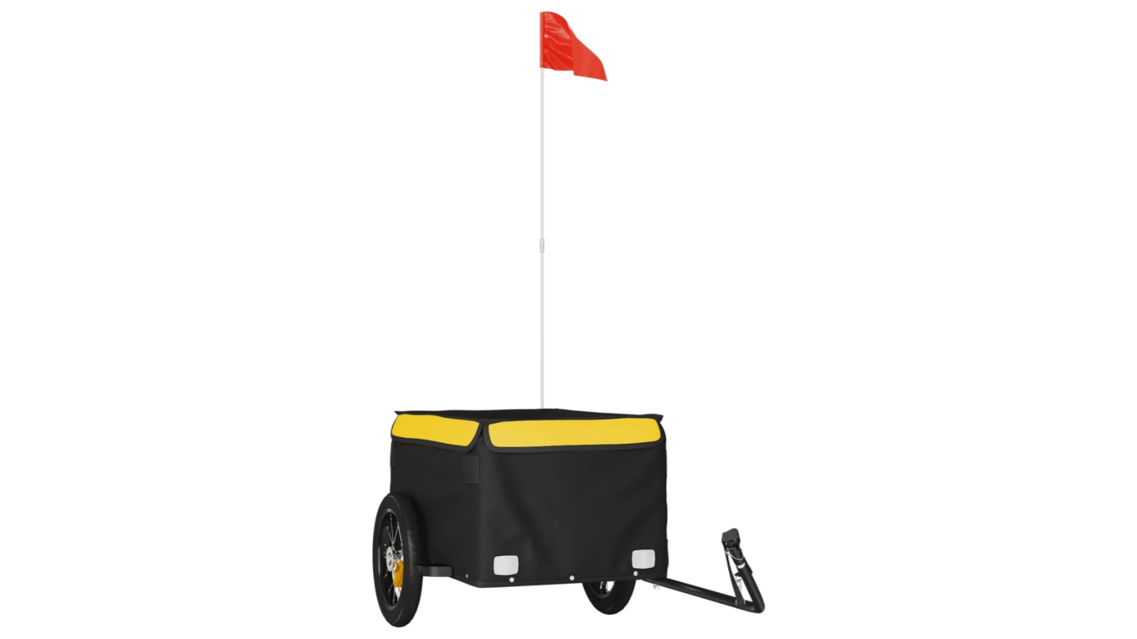 vidaXL 30kg Iron 120 x 54 x 44cm Trailer Bike - Black/Yellow