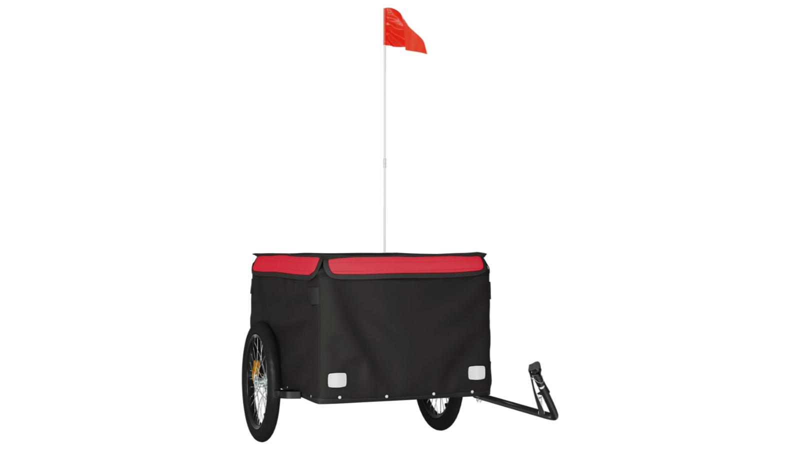 vidaXL 45kg Iron 134 x 69 x 59cm Trailer Bike - Black/Red